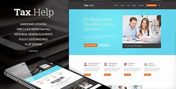 Tax Help | Finance Accounting Adviser WordPress Theme 1.2 GPL Theme