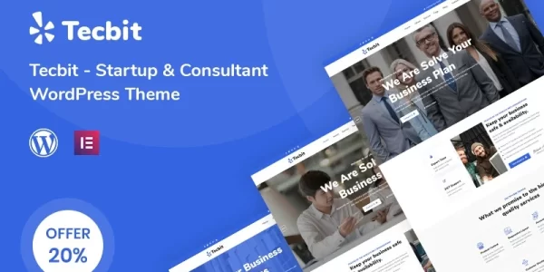 Tecbit Responsive Startup and Consultant WordPress Theme 1.0.1 GPL Theme