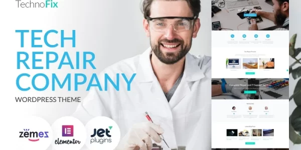 TechnoFix Tech Repair Company WordPress Theme 1.0.1 GPL Theme