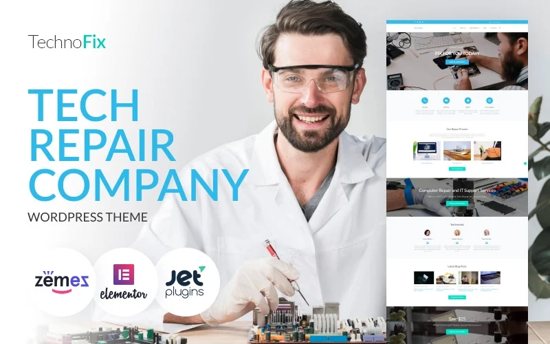 TechnoFix Tech Repair Company WordPress Theme 1.0.1 GPL Theme