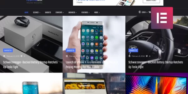 Techtonix Tech Blog WordPress Elementor Theme WordPress Theme 1.1.0 GPL Theme