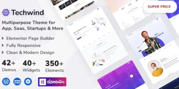 Techwind Multipurpose Landing Page WordPress Theme 1.0.2 GPL Theme