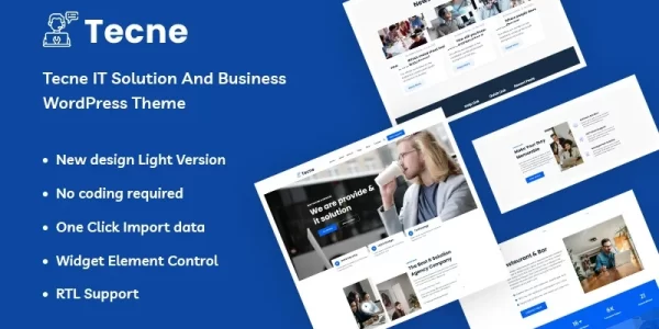 Tecne IT Solution And Business WordPress Theme 1.0.0 GPL Theme