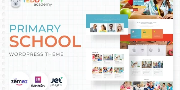 Teddy Academy Primary School WordPress Elementor Theme WordPress Theme 1.0.1 GPL Theme