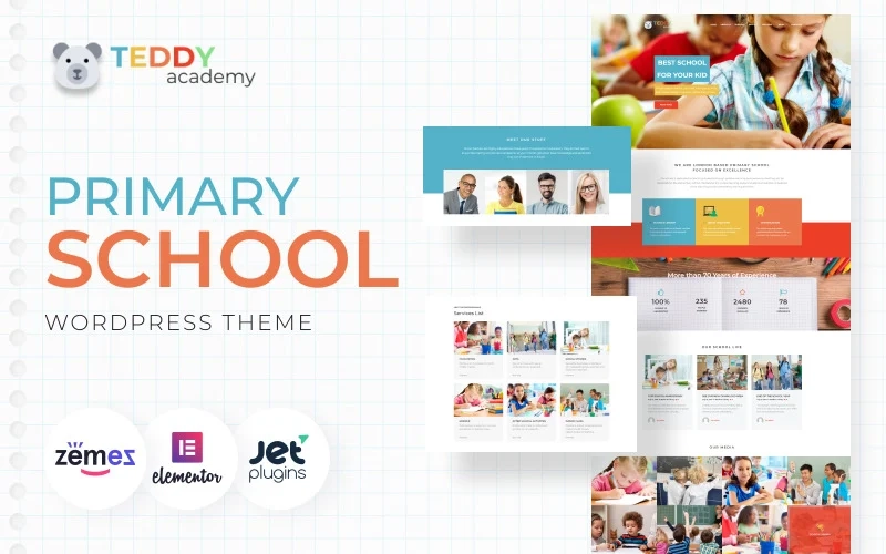 Teddy Academy Primary School WordPress Elementor Theme WordPress Theme 1.0.1 GPL Theme