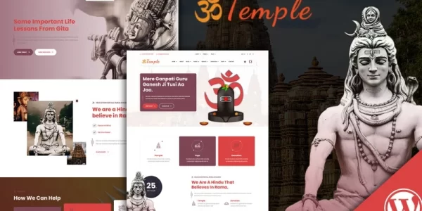 Temple Hindus worship Mandir WordPress Theme 1.0.0 GPL Theme
