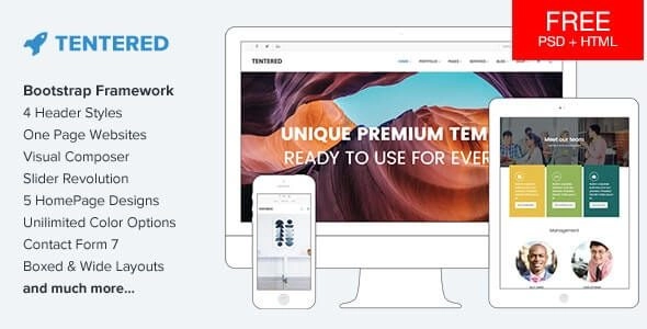 Tentered Multi Purpose WordPress Theme 1.6 GPL Theme