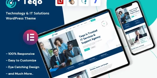 Teqo Technology and IT Solutions WordPress Theme 1.0.0 GPL Theme