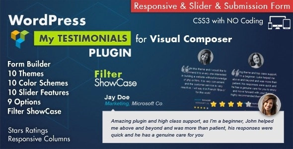 Testimonials Showcase for Visual Composer Plugin 4.0 GPL Plugins