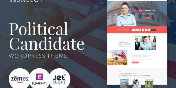 The Ballot Political Candidate WordPress Theme 1.0.1 GPL Theme
