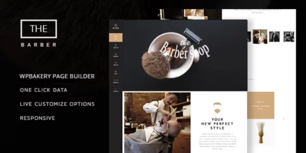 The Barber Shop One Page Theme For Hair Salon 1.9 GPL Theme