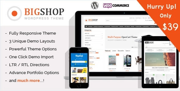 The Bigshop WooCommerce WordPress Theme! 1.0.7 GPL Theme