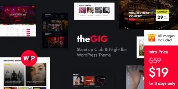 The Gig  – Stand-up Club Night Bar WordPress Theme 1.3.0 GPL Theme