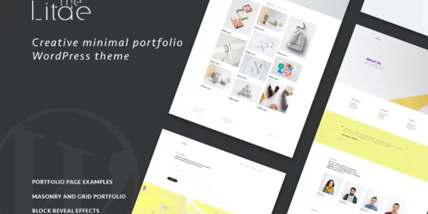 The Litae Minimal Portfolio WordPress Theme 1.4.0 GPL Theme
