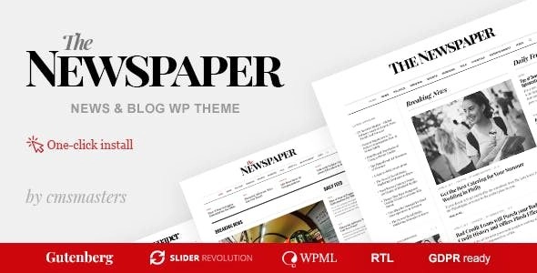 The Newspaper News Magazine Editorial WordPress Theme 1.1.5 GPL Theme