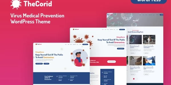 Thecorid Corona Virus(Covid-19) Medical Prevention WordPress Theme 1.1.0 GPL Theme