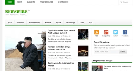 Theme Junkie – Newswire 2.1.1 GPL Theme