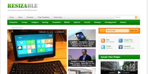Theme Junkie – Resizable 1.0.6 GPL Theme