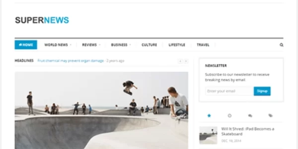 Theme Junkie – SuperNews 2.2.0 GPL Theme