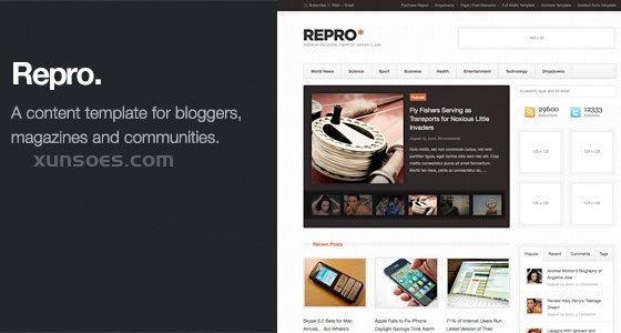 ThemeZilla Repro WordPress Theme 1.4 GPL Theme