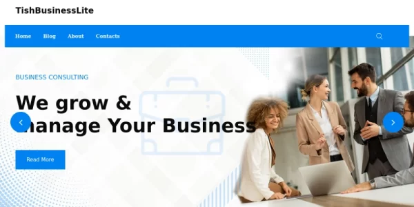 TishBusinessLite Free Corporate and Business WordPress Theme 1.0.0 GPL Theme