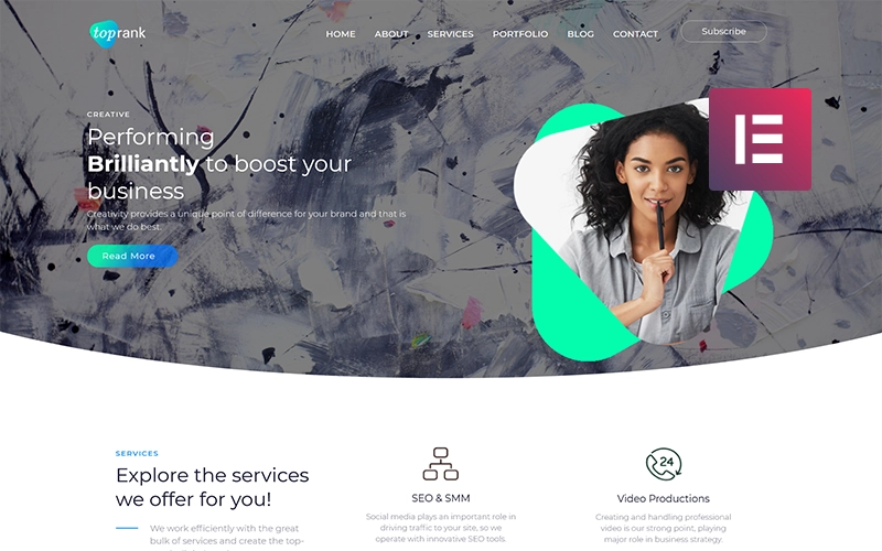 TopRank Corporate Digital Agency WordPress Theme 1.1.0 GPL Theme
