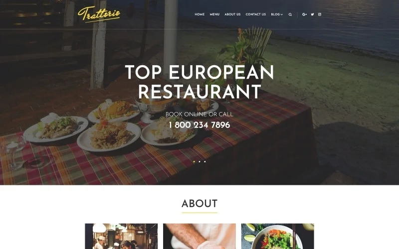 Trattorio Restaurant WordPress Elementor Theme WordPress Theme 1.0.0 GPL Theme
