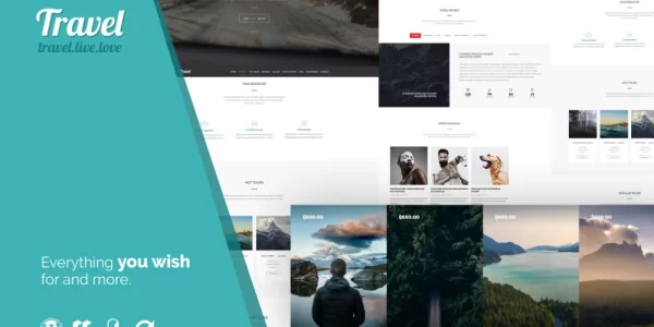 Travel One Page Modern Tour Agency WP Theme 1.4.4 GPL Theme