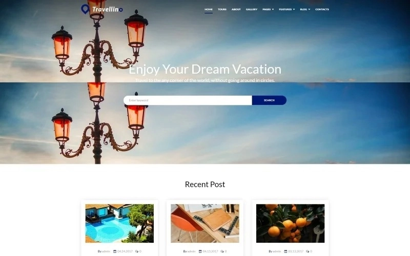 Travellino Travel Company WordPress Elementor Theme WordPress Theme 1.0.0 GPL Theme