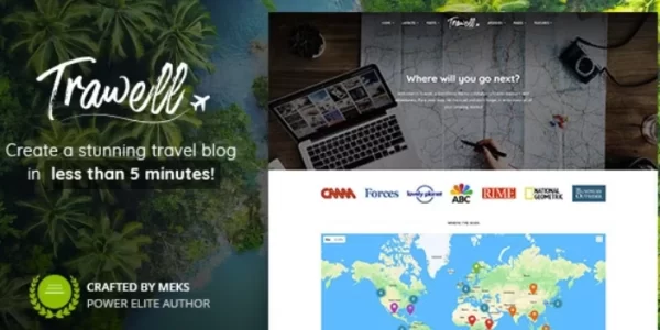 Trawell Travel Blog WordPress Theme 1.8.1 GPL Theme