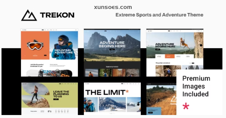 TrekOn Extreme Sports and Adventure Theme 1.0.0 GPL Theme