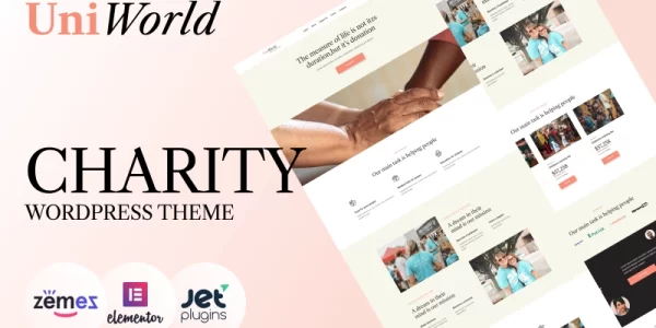 UniWorld Donations Charity WordPress Theme 1.0.0 GPL Theme