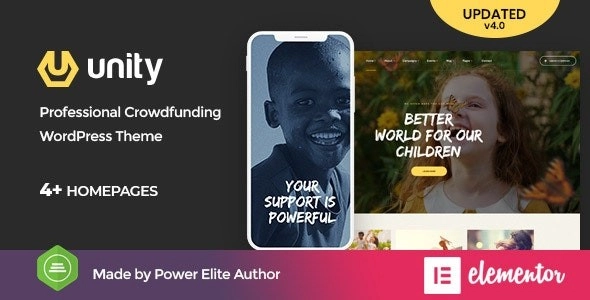 Unity WordPress Crowdfunding Theme 4.6.0 GPL Theme