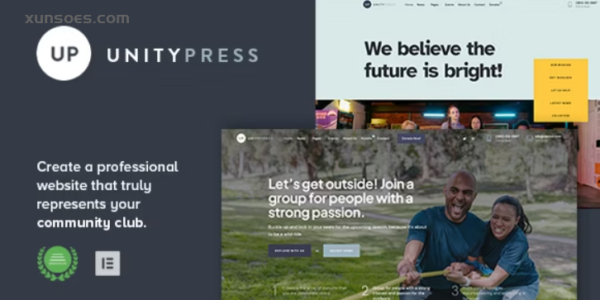 UnityPress Community Club WordPress Theme 1.1 GPL Theme