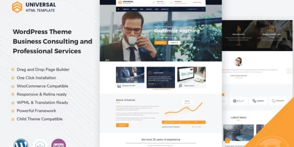 Universal Business Consulting WordPress Theme 2.6 GPL Theme
