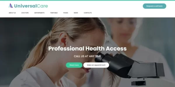 UniversalCare Medical Center Responsive WordPress Theme 1.0.0 GPL Theme