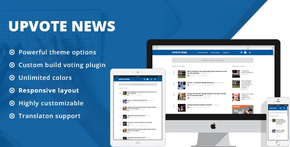 UpVote Social Bookmarking WordPress Theme 2.2.2 GPL Theme