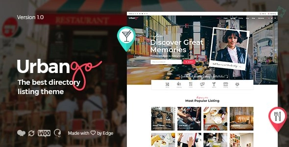UrbanGo Directory and Listing Theme 1.5 GPL Theme