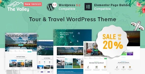Valley Tour Travel Agency WordPress Theme 2.7.11 GPL Theme