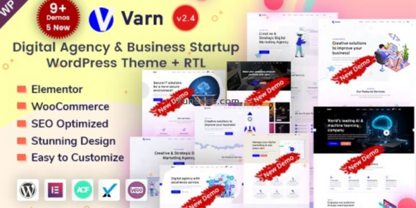 Varn IT Marketing SEO Agency Portfolio WordPress Theme 2.4 GPL Theme