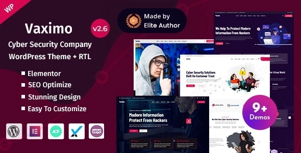 Vaximo Cyber Security Company WordPress Theme 2.4 GPL Theme
