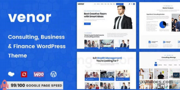 Venor Business Consulting WordPress Theme 1.2.3 GPL Theme