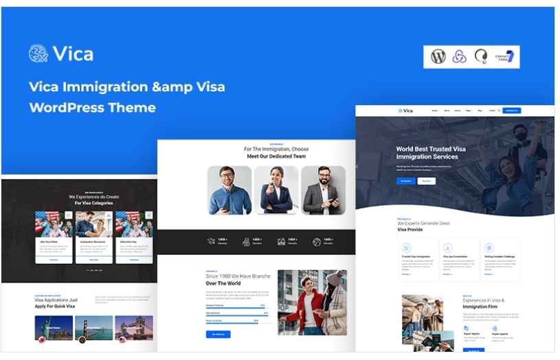 Vica – Immigration Visa WordPress Theme 1.0.1 GPL Theme