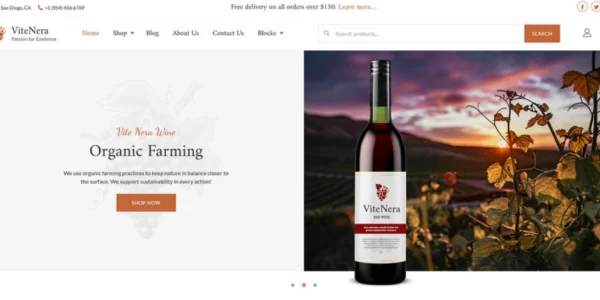 Vite Nera – Responsive Wine Shop WordPress Theme 1.0.2 GPL Theme
