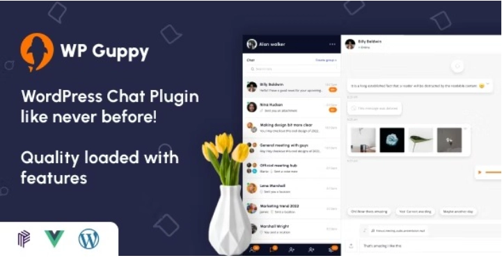 WP Guppy Pro A live chat plugin for WordPress 4.1 GPL Plugins