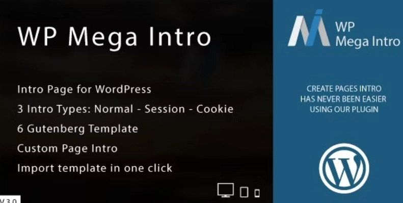 WP Mega Intro Amazing Intro Pages for WP 3.0 GPL Plugins