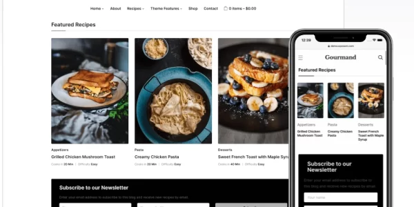 WPZOOM Gourmand 1.0.9 GPL Theme