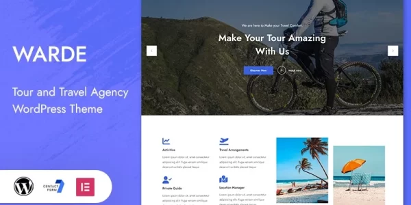 Warde – Tour and Travel Landing Page WordPress Theme 1.0.0 GPL Theme