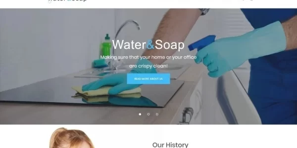 Water And Soap Cleaning Service Company WordPress Theme 1.0.0 GPL Theme