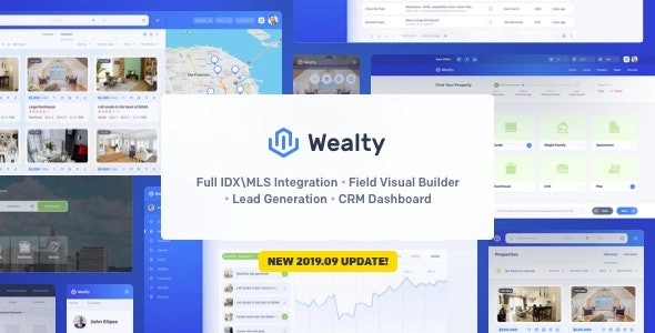 Wealty Multipurpose Real Estate WordPress Theme 3.1 GPL Theme